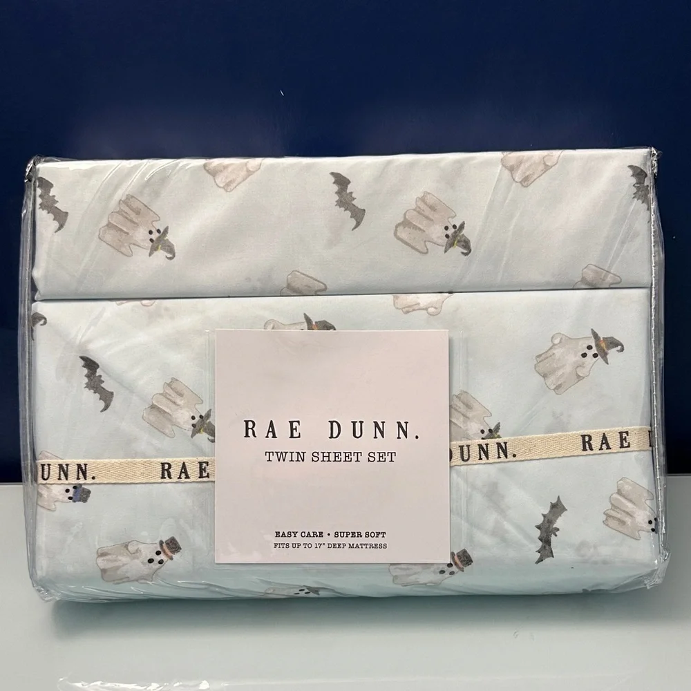 NWT Rae Dunn Halloween Twin Sheet